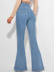 Kotty Women Cotton Bootcut High-Rise Jeans