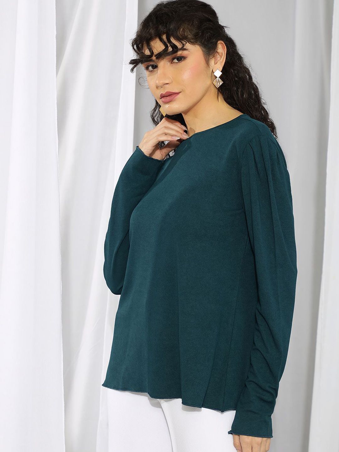 Kotty Women Round Neck Long Sleeves Top
