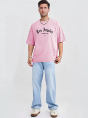 Kotty Men Printed Drop-Shoulder Sleeves T-shirt