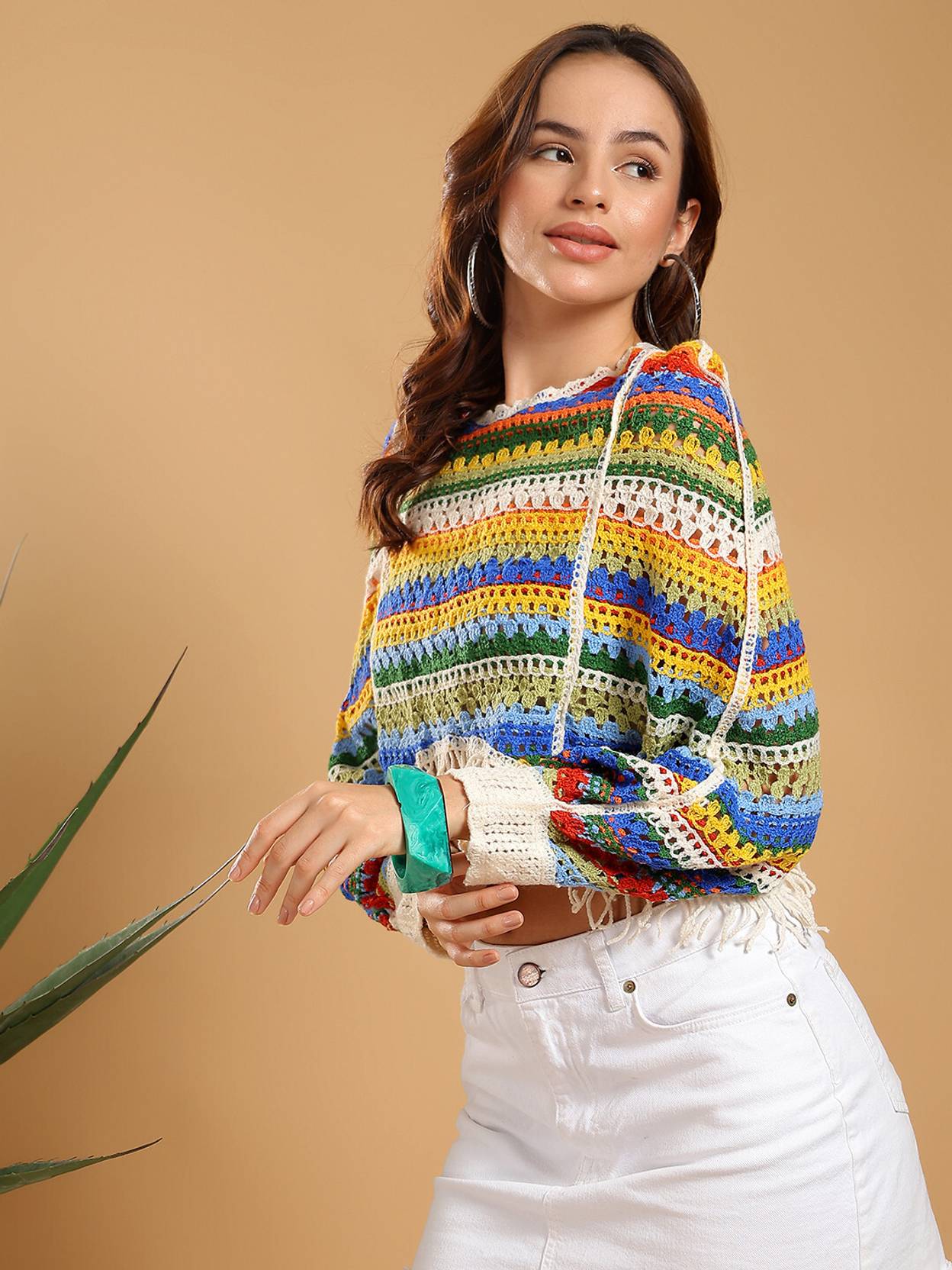 KOTTY Casual Regular Sleeves Graphic Print Women Multicolor Top