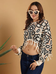KOTTY Casual Regular Sleeves Printed Women Multicolor Top