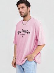 Kotty Men Printed Drop-Shoulder Sleeves T-shirt