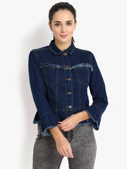 KOTTY Women Solid Denim Jacket