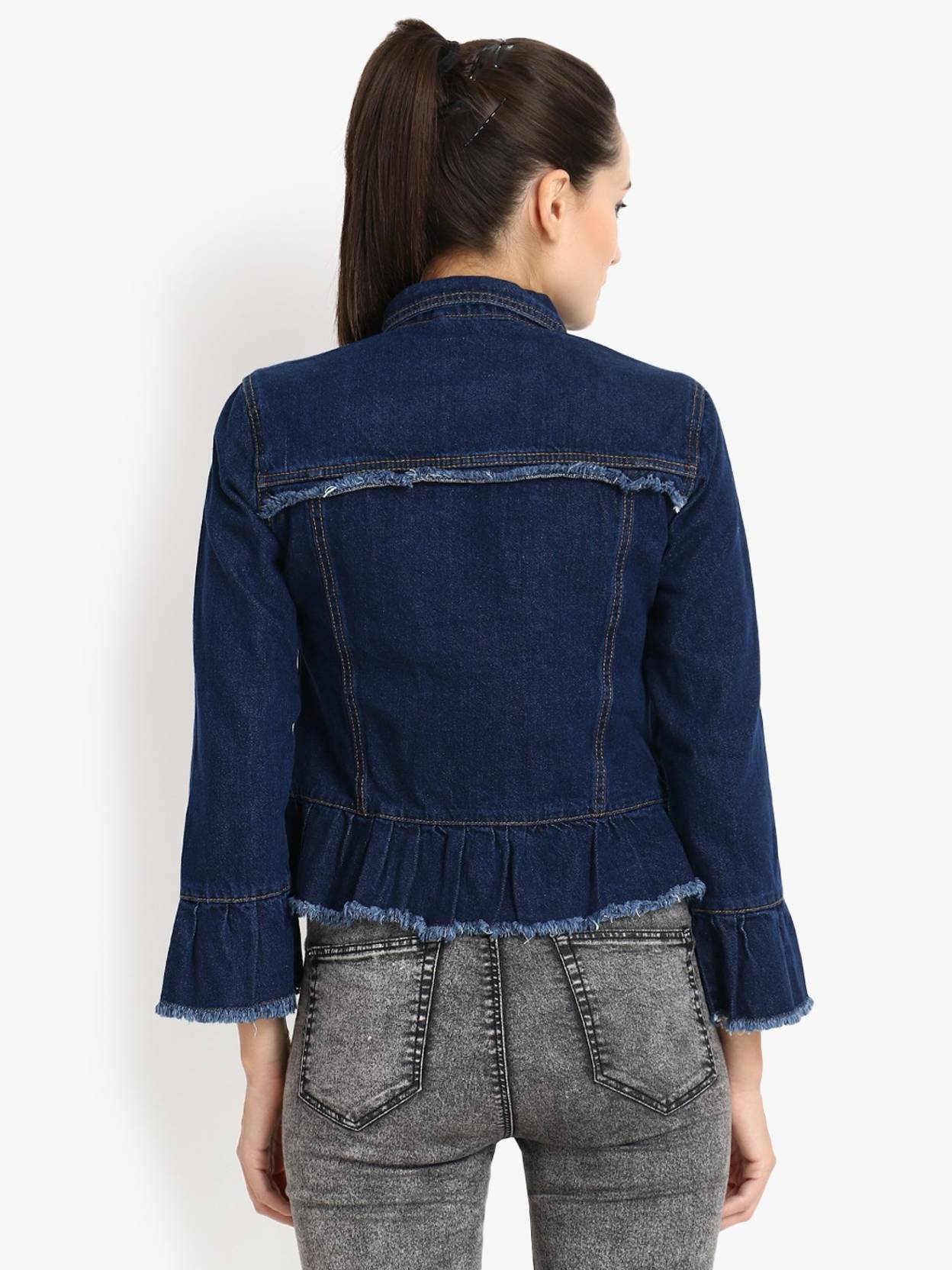 KOTTY Women Solid Denim Jacket