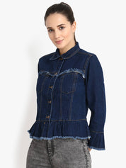 KOTTY Women Solid Denim Jacket