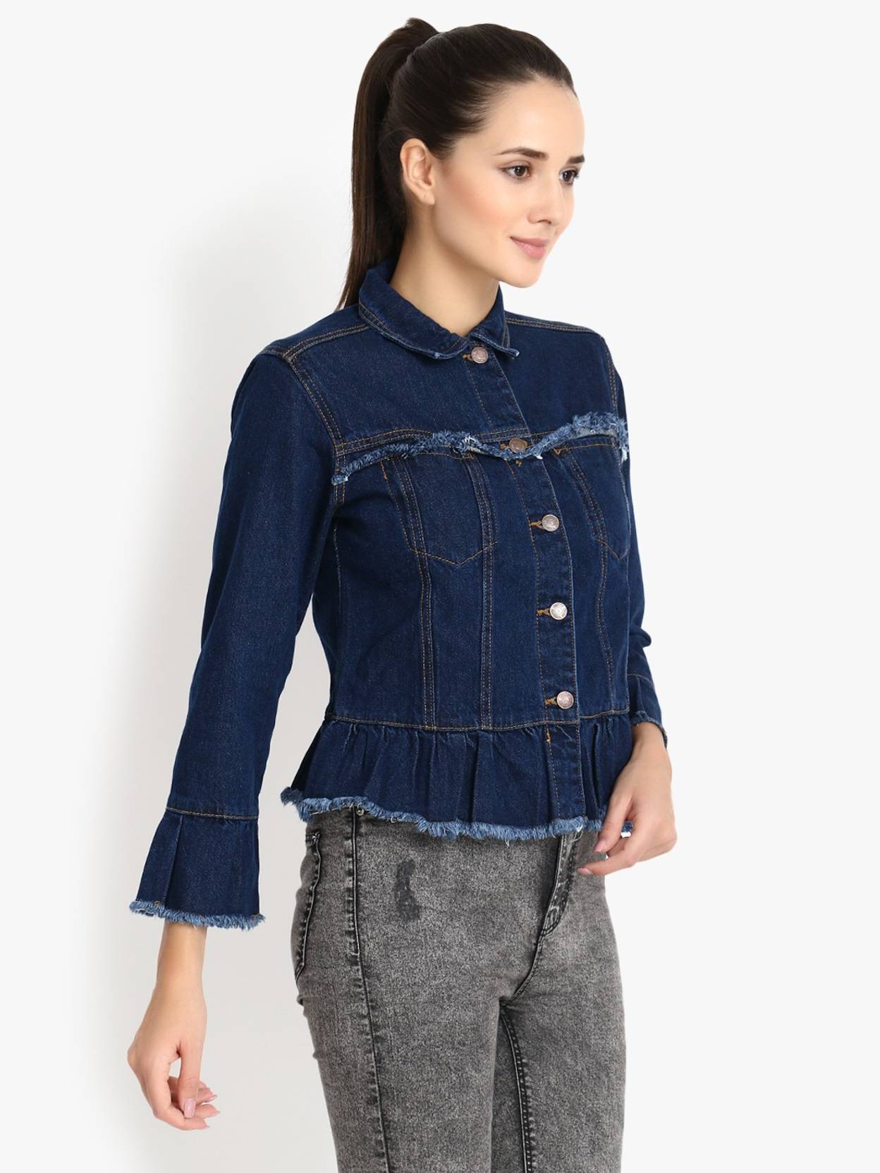KOTTY Women Solid Denim Jacket