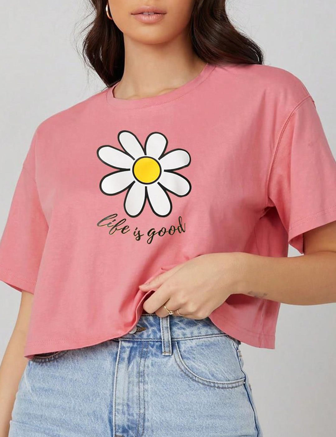 Kotty Women Graphic Printed Round Neck T-shirt