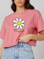 Kotty Women Graphic Printed Round Neck T-shirt