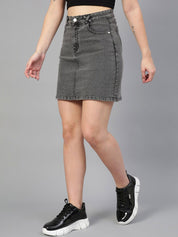 KOTTY Basics Denim A-Line Mini Skirt