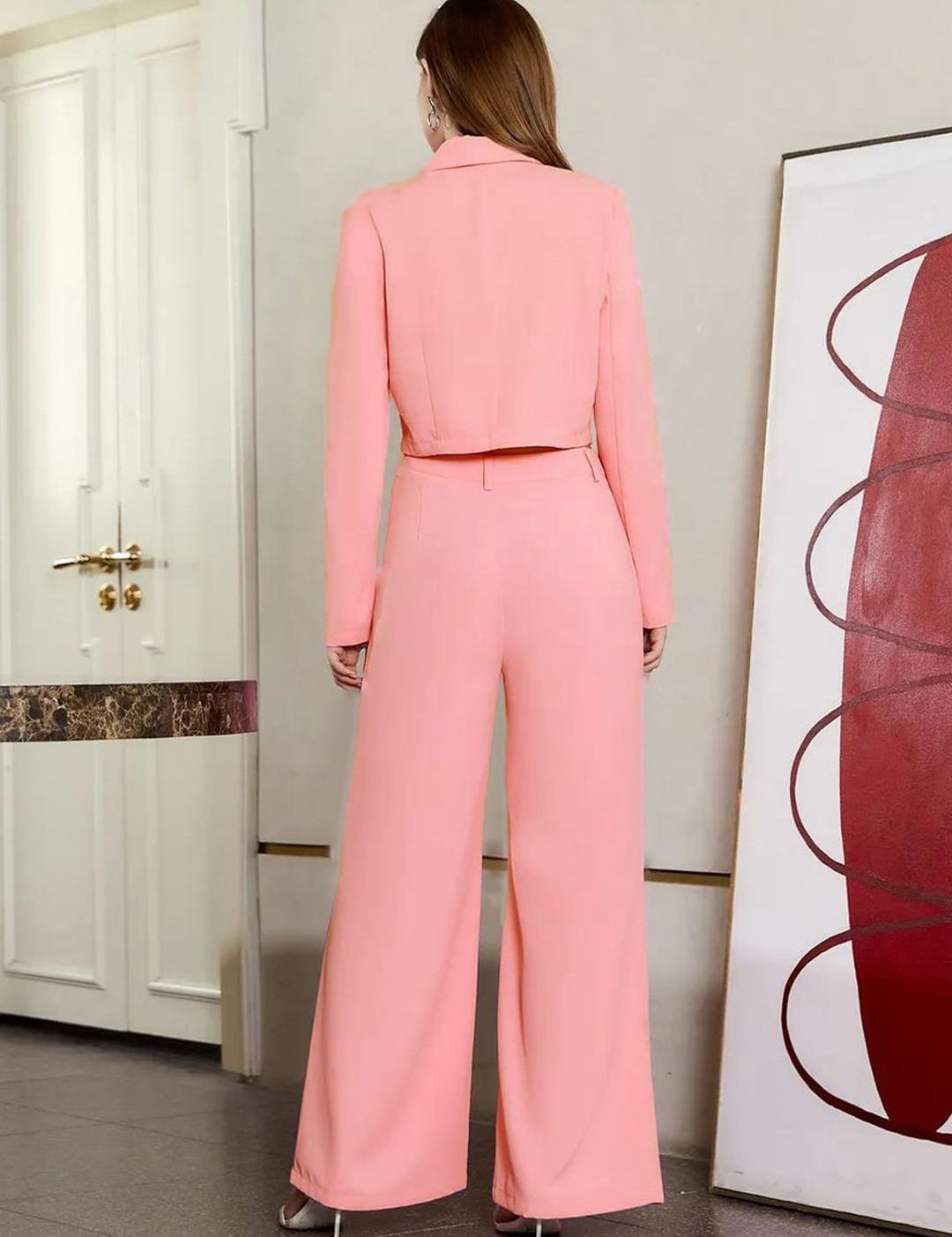 KOTTY BIZwear Crop Blazer With Trouser Co-Ords