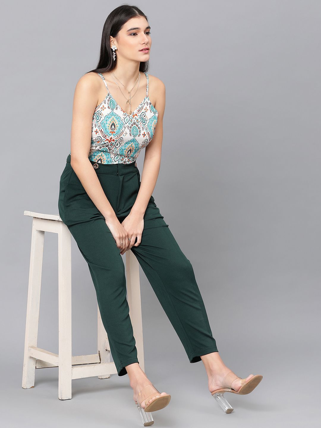 Kotty Ethnic Printed Shoulder straps Top