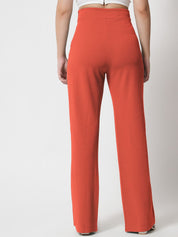 Kotty Women Pack Of 2 Straight Fit High-Rise Easy Wash Trousers