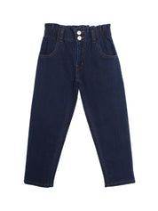 Kotty Girls Navy Blue Solid Mid Rise Jeans
