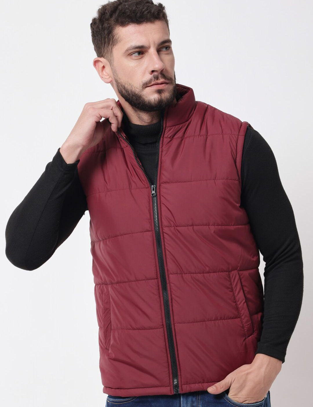 Kotty Men Maroon Outdoor Puffer Jacket