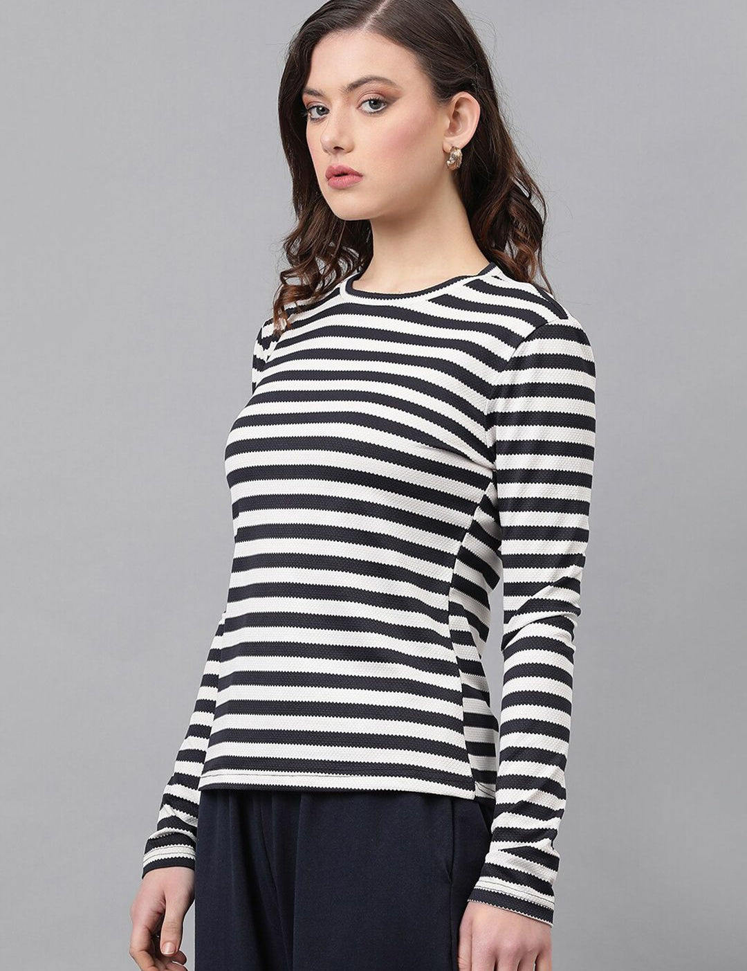 Kotty Striped Long Sleeves Top