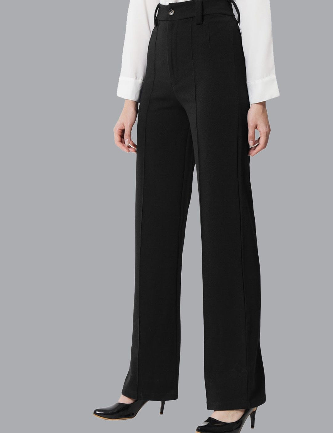 KOTTY BIZwear Women Pack Of 2 Straight Fit High-Rise Easy Wash Parallel Trousers