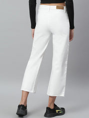 Kotty Women White Regular Fit Mid-Rise Clean Look Stretchable Jeans