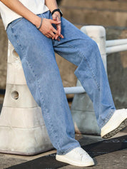 Kotty Men Straight Fit Mid-Rise Stretchable Jeans