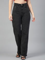 Kotty Women Jean Straight Fit High-Rise Light Fade Stretchable Jeans