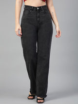 Kotty Women Jean Straight Fit High-Rise Light Fade Stretchable Jeans