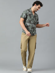 Kotty Men Cuban Collar Floral Printed Casual Shirt