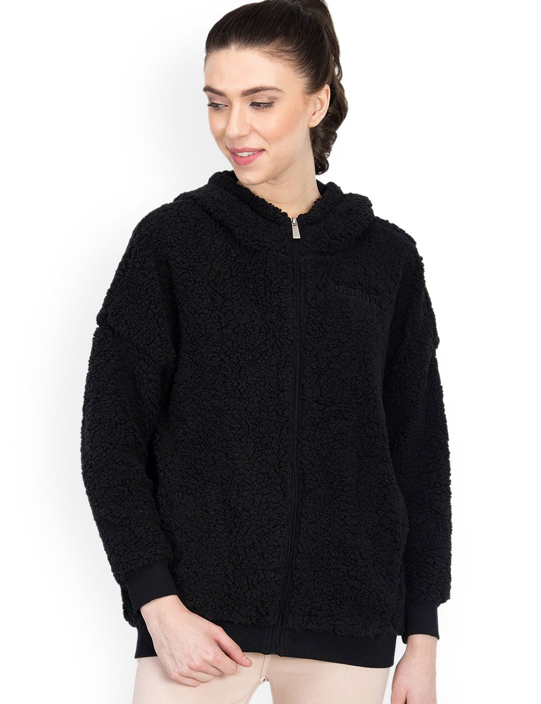 Kotty Women Black Solid Padded Jacket