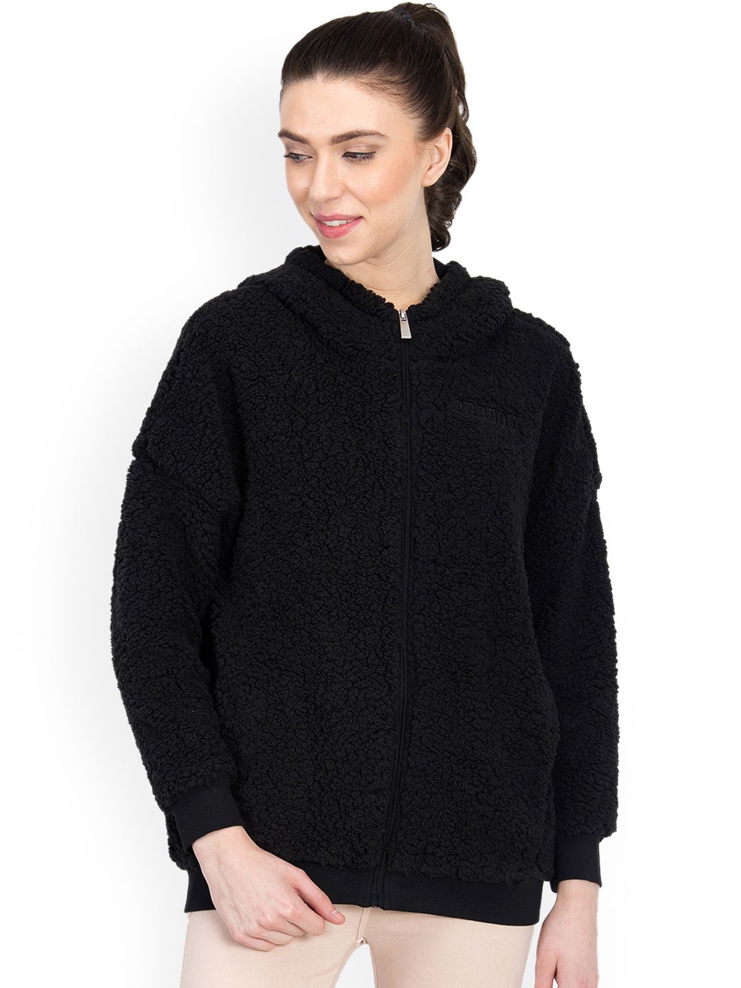 Kotty Women Black Solid Padded Jacket