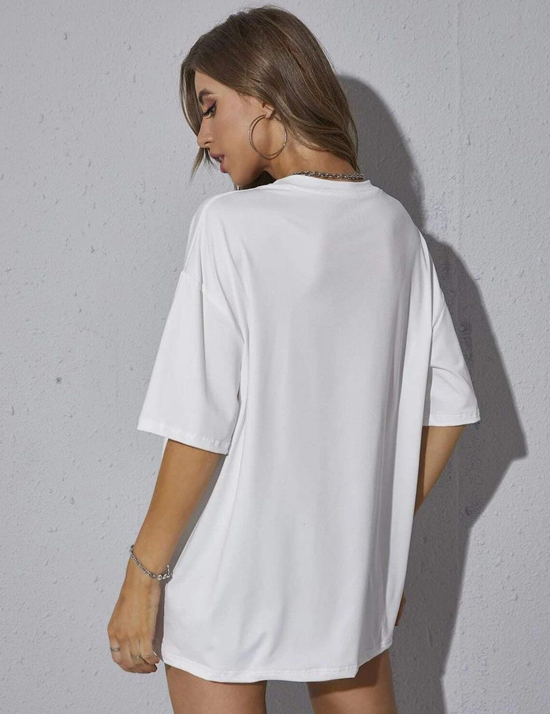 Kotty Round Neck Oversize Cotton T-shirt