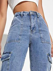 Kotty Women Blue Jean Straight Fit High-Rise Stretchable Jeans