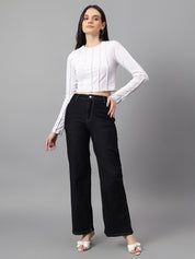 Kotty Women Straight Fit High-Rise Stretchable Jeans
