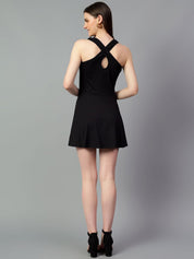 Kotty Women Round Neck Sleeveless Fit & Flare Mini Dress