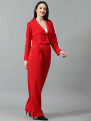 KOTTY BIZwear Basics Notched Lapel Collar Coat With Trousers