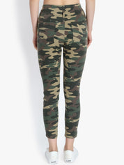 Kotty Women Green & Yellow Skinny Fit High-Rise Clean Look Jeans