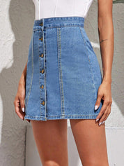 Kotty Straight Mini Denim Skirt
