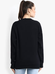 Kotty Women Black Printed Sweatshirt