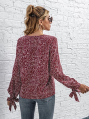 Kotty Women Maroon & White Print Crepe Top