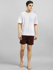 Kotty Men Maroon & Black Printed Boxers