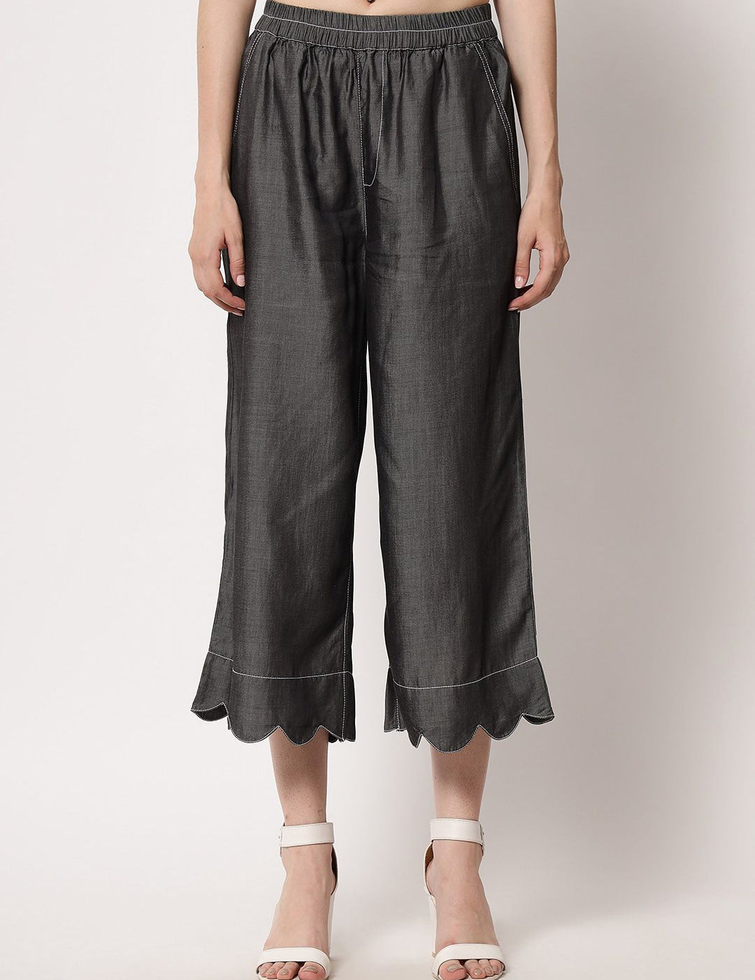 Kotty Women Relaxed Loose Fit Easy Wash Culottes 