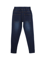 Kotty Girls Navy Blue Jean Regular Fit Light Fade Cotton Jeans