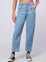 Kotty Women Jean Straight Fit High-Rise Light Fade Jeans