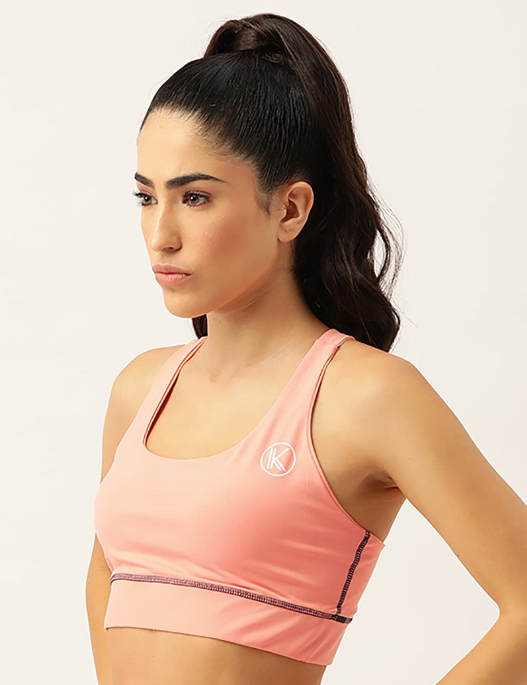 Kotty Pack Of 2 Non Padded Full Coverage All Day Comfort Seamless Sports Bra