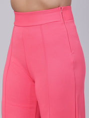 Kotty Women Pack Of 2 Straight Fit High-Rise Easy Wash Trousers