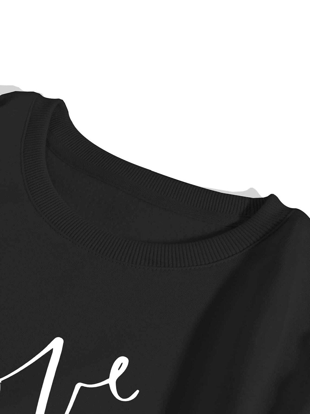 Kotty Typography Printed Fleece Sweatshirt