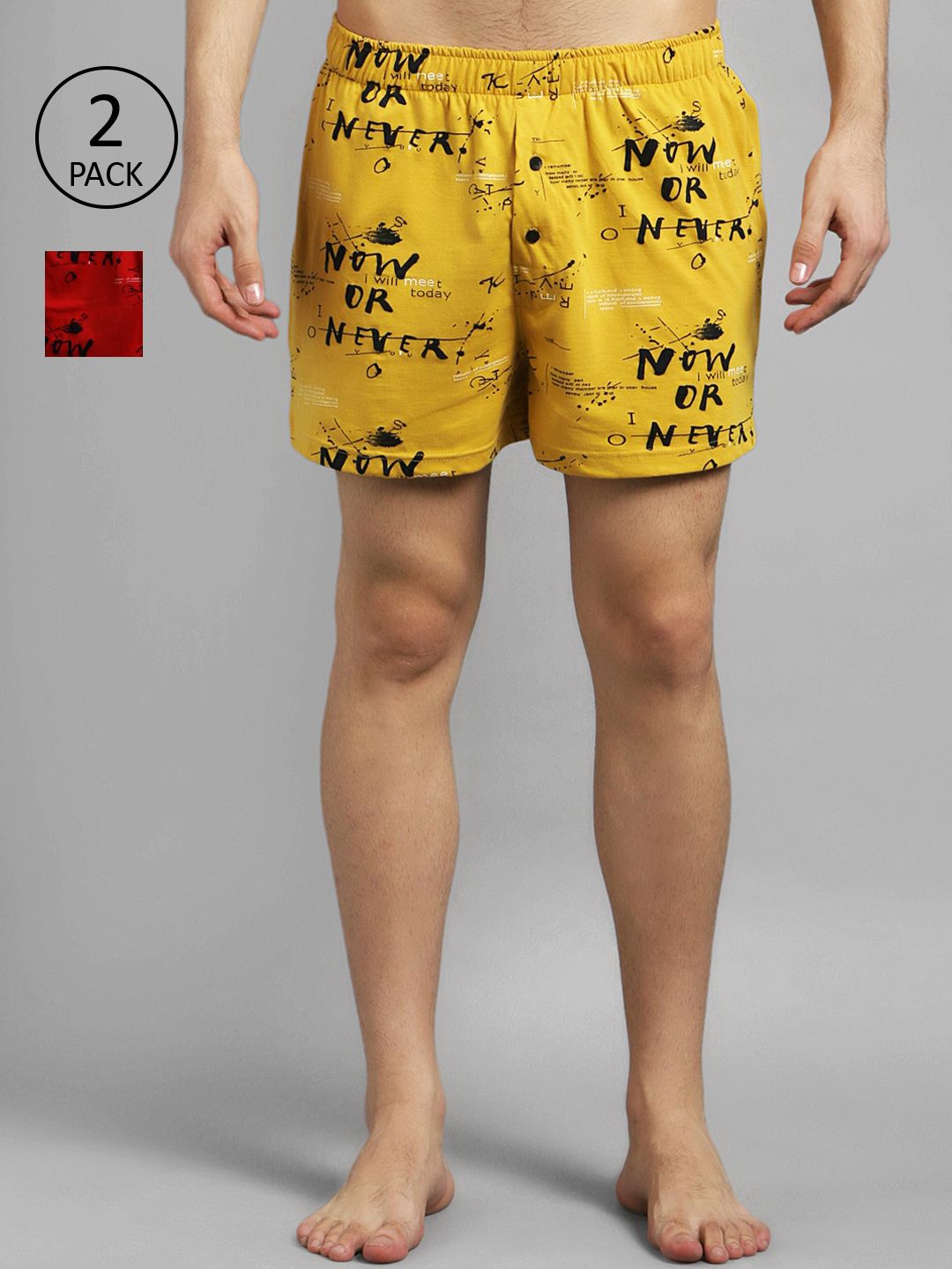 Kotty Men Pack of 2 Printed Printed Boxers