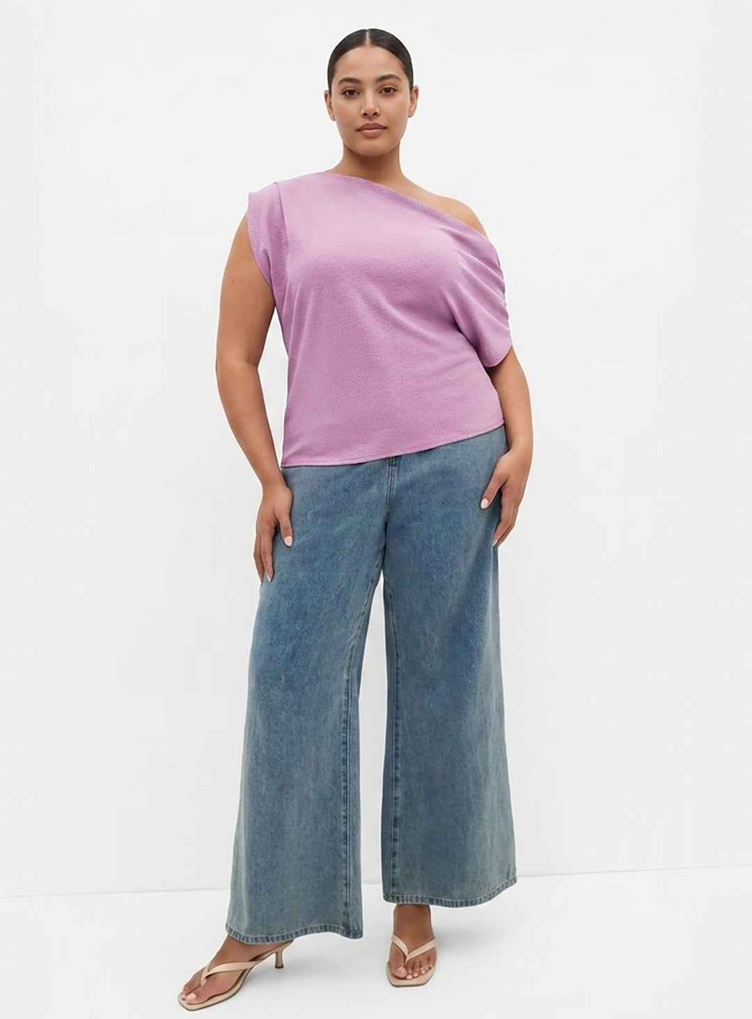 Plus Size Stylish Women’s Neck Desighned Pink Tops