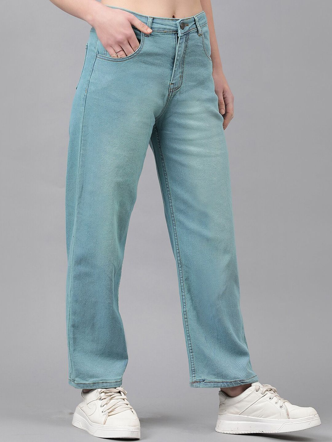 Kotty Women Jean Straight Fit Clean Look Stretchable Jeans