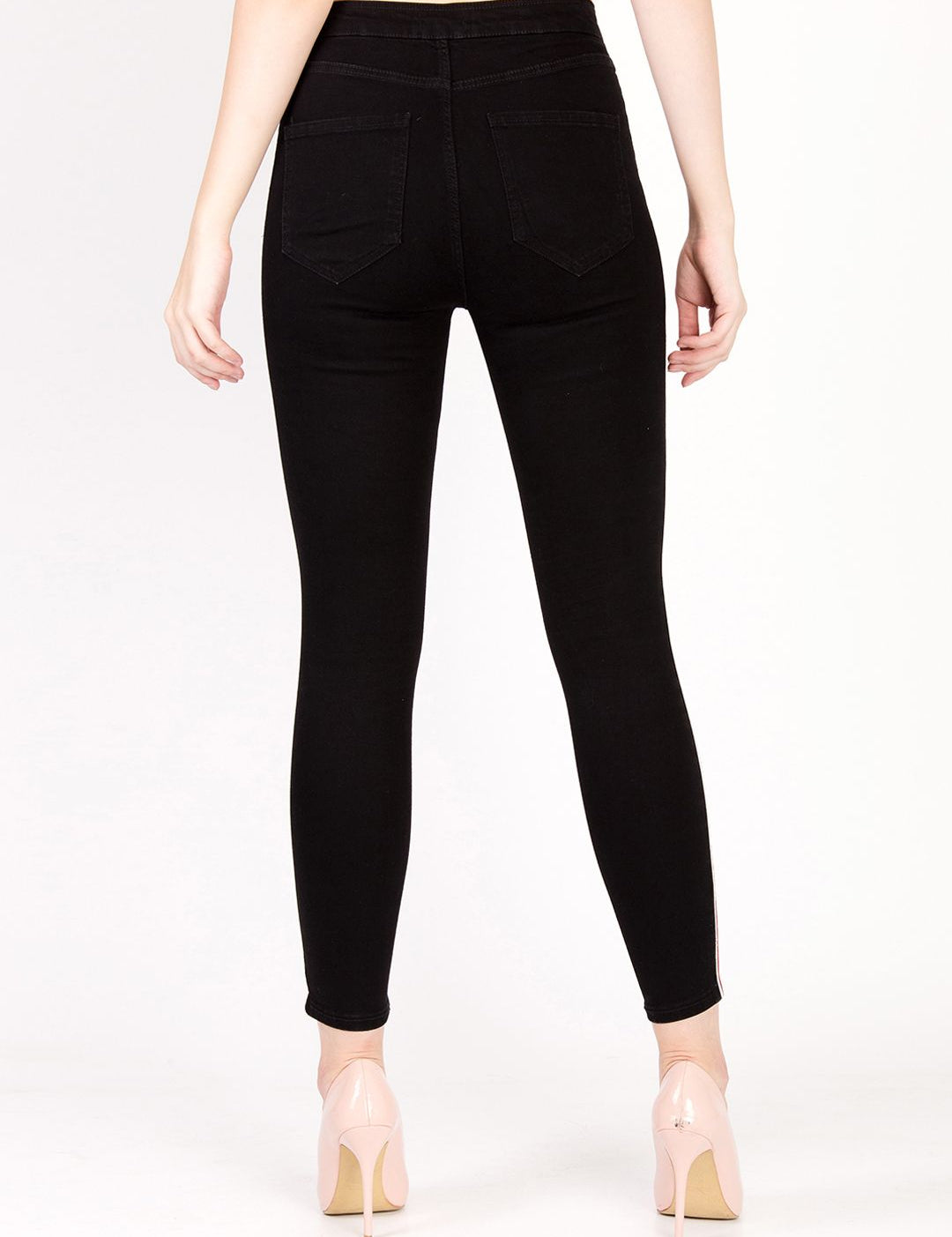 Kotty Women Black Skinny Fit High-Rise Clean Look Jeans