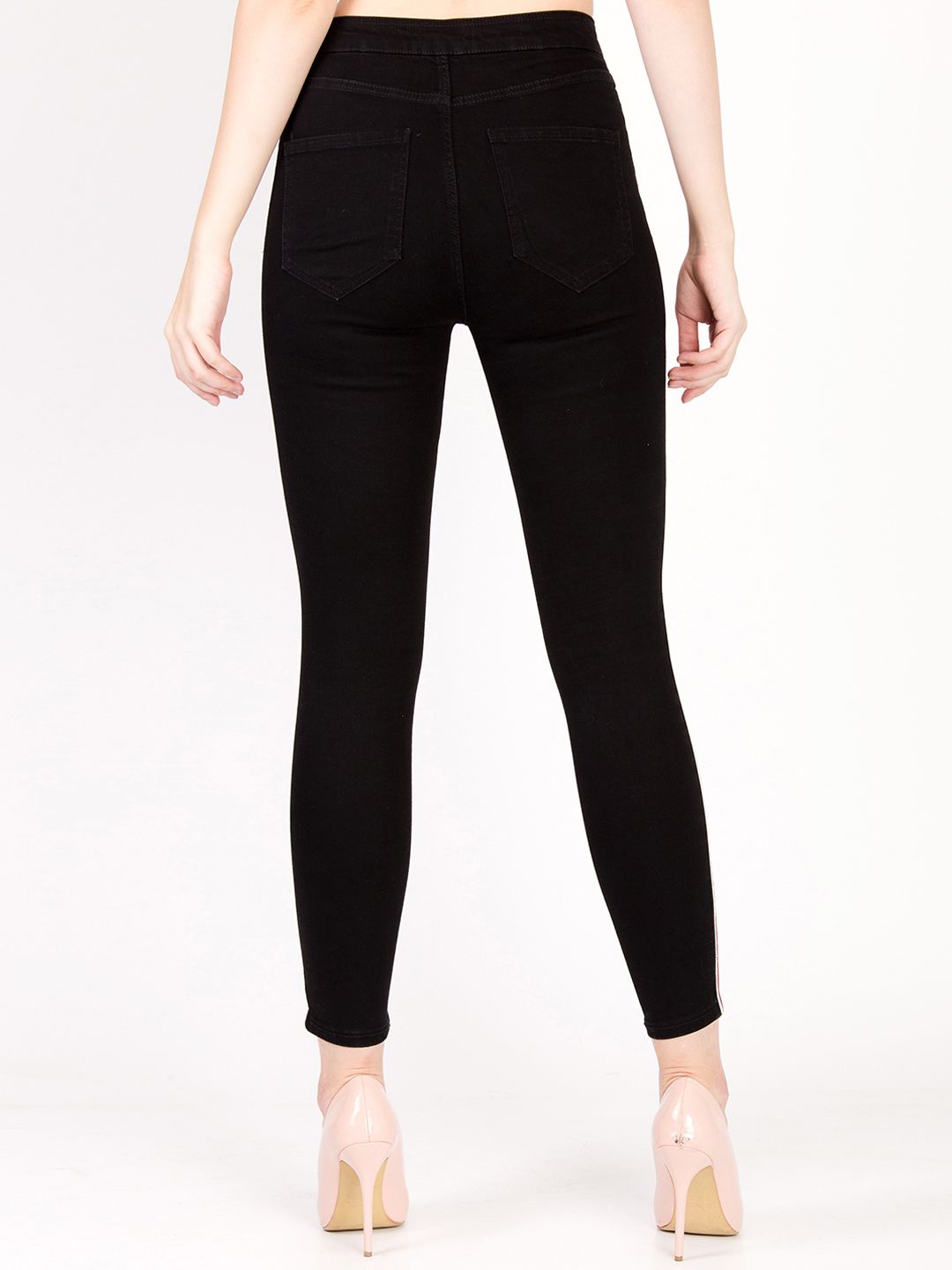 Kotty Women Black Skinny Fit High-Rise Clean Look Jeans