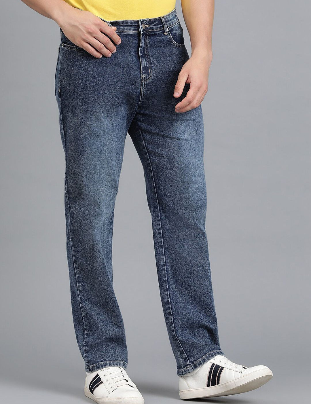 Kotty Men Jean Low-Rise Clean Look Heavy Fade Stretchable Jeans