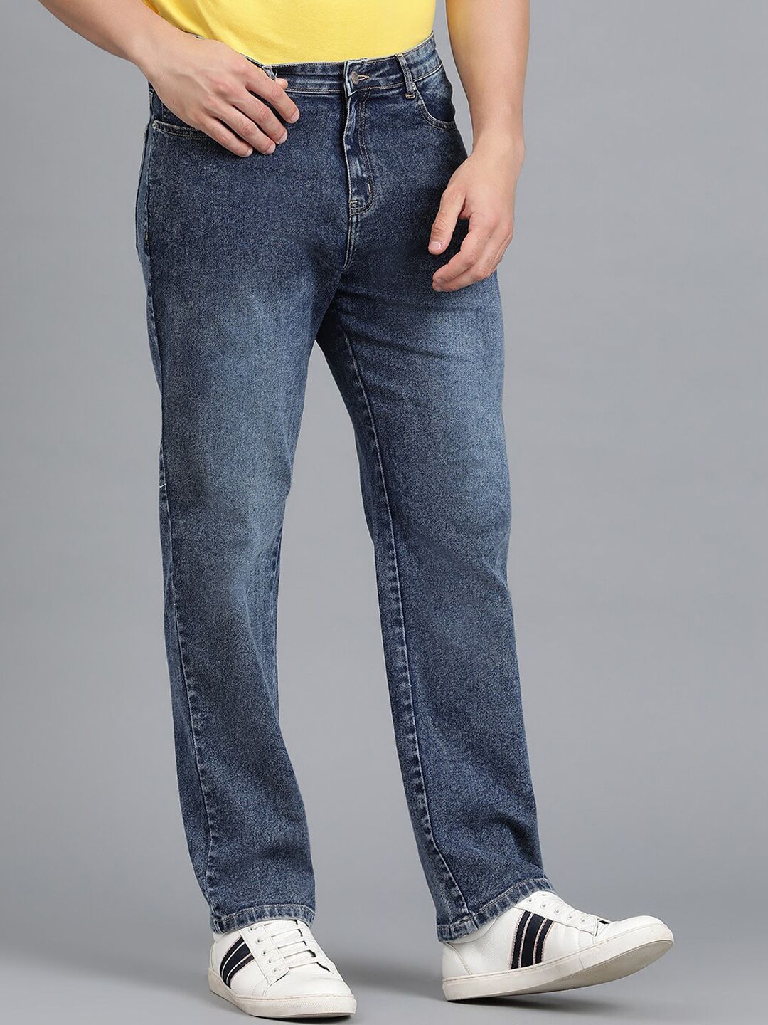 Kotty Men Jean Low-Rise Clean Look Heavy Fade Stretchable Jeans